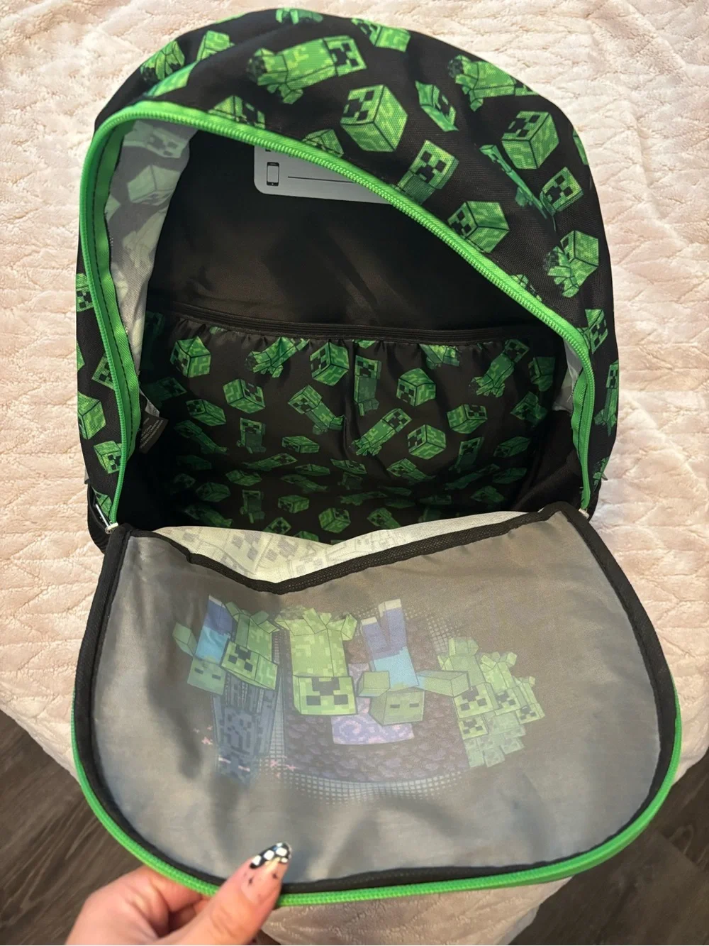 Minecraft Creeper Kids Backpack - Green